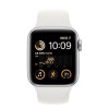 Apple Watch SE 2022 GPS 44mm Silver Aluminium Case with White Sport Band - Regular