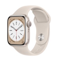 Apple Watch Series 8 GPS 41mm Starlight Aluminium Case with Starlight Sport Band - Regular