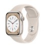 Apple Watch Series 8 GPS 41mm Starlight Aluminium Case with Starlight Sport Band - Regular