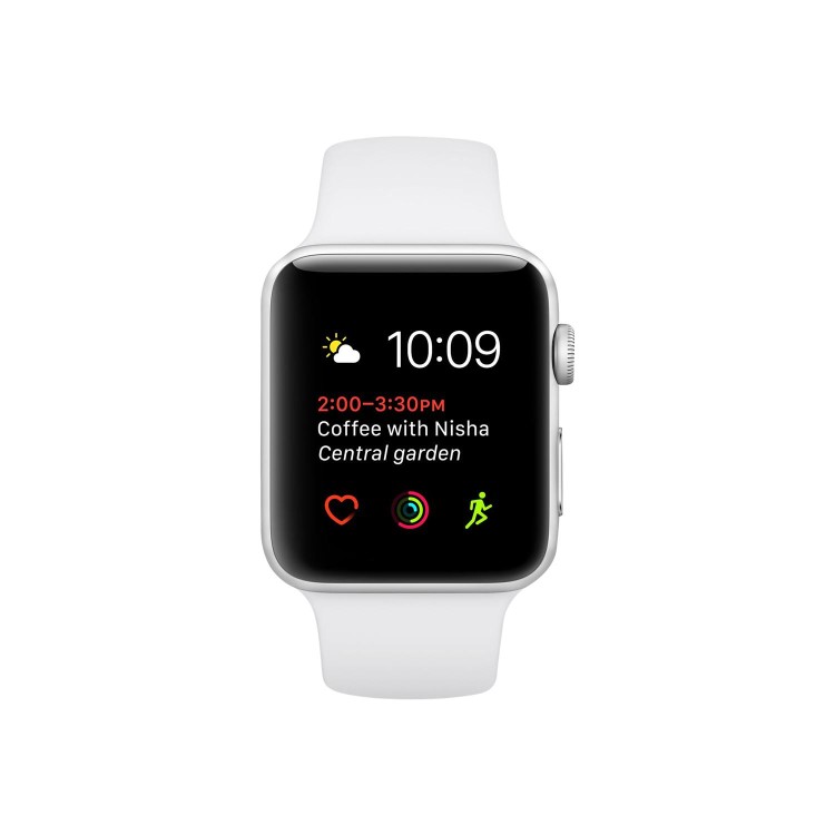 Apple Watch Series 2 42 mm Silver Aluminium case with White Sport Band