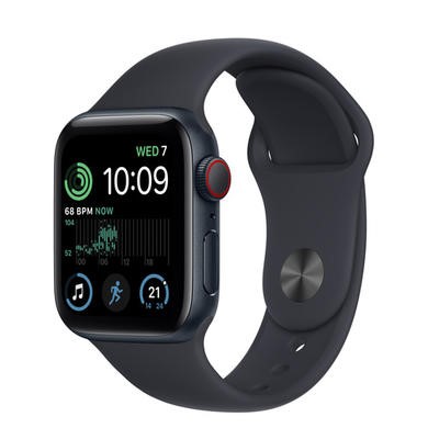 Apple Watch SE 2022 GPS + Cellular 40mm Midnight Aluminium Case with Midnight Sport Band - Regular