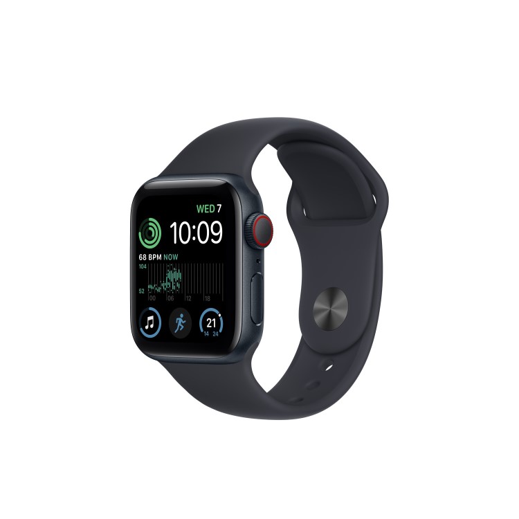 Apple Watch SE 2022 GPS + Cellular 40mm Midnight Aluminium Case with Midnight Sport Band - Regular