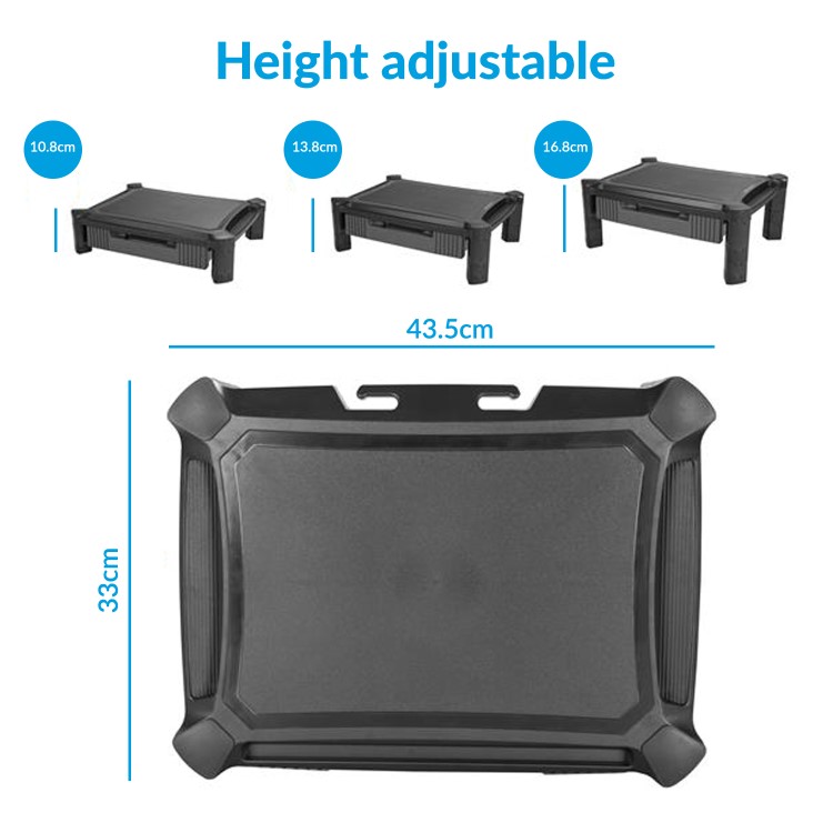StarTech.com Monitor Riser - Drawer - Height Adjustable