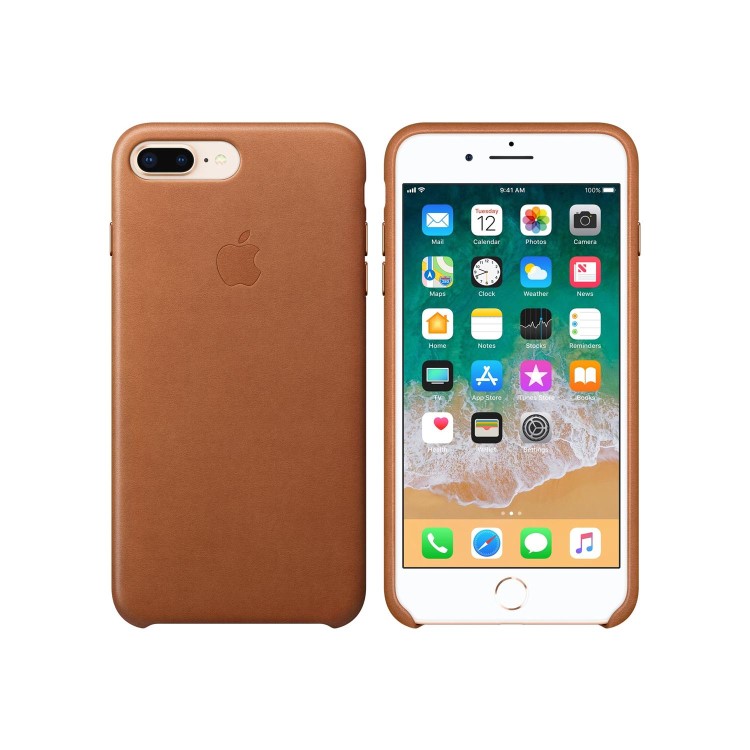 Apple iPhone 7/8 Plus Leather Case - Saddle Brown