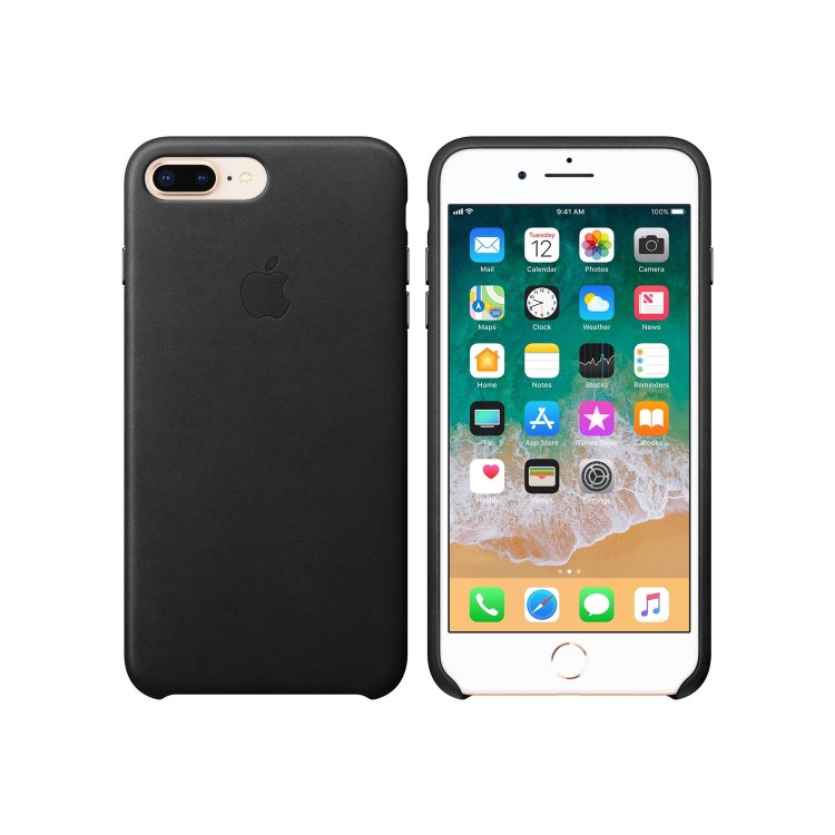 Apple iPhone 7/8 Plus Leather Case - Black