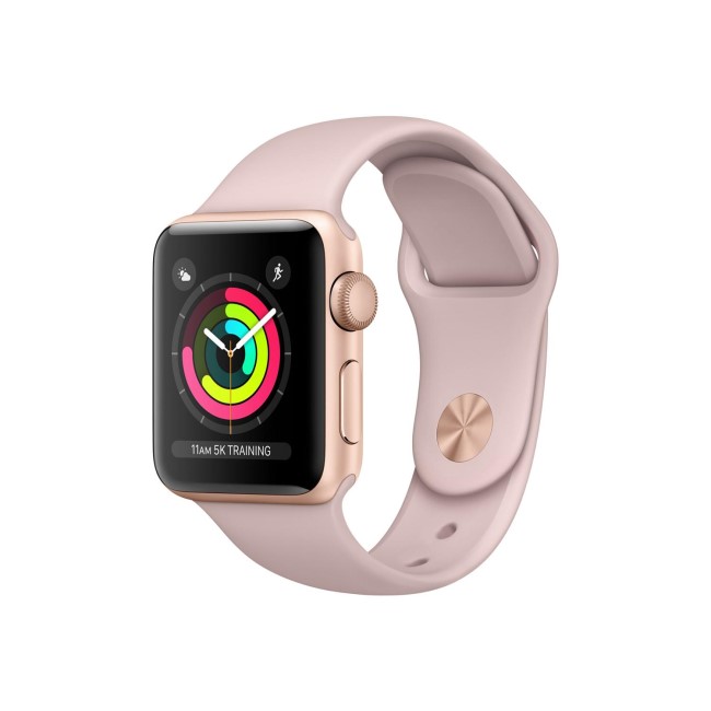 Apple Watch Series 3 GPS 38mm Gold Aluminium Case with Pink Sand Sport Band