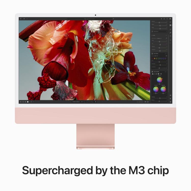 Apple iMac 2023 M3 8-Core CPU 10-Core GPU 8GB RAM 256GB SSD 24 Inch 4.5K All-in-One PC - Pink