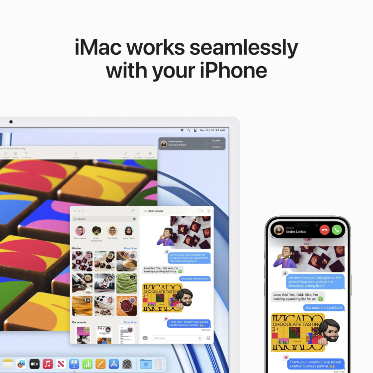 Apple iMac 2023 M3 8-Core CPU 10-Core GPU 8GB RAM 256GB SSD 24 Inch 4.5K All-in-One PC - Pink