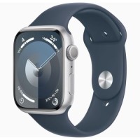 Apple Watch Series 9 GPS 41mm Silver Aluminium Case with Storm Blue Sport Band - M/L Apple Watch Series 9 GPS 41mm Silver Aluminium Case with Storm Blue Sport Band - M/L