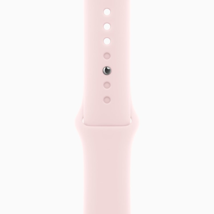 Apple Watch Series 9 GPS 45mm Pink Aluminium Case with Light Pink Sport Band - S/M