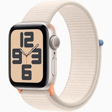 Apple Watch SE 2nd Gen GPS 44mm Starlight Aluminium Case with Starlight Sport Loop