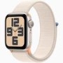 Apple Watch SE 2nd Gen GPS 40mm Starlight Aluminium Case with Starlight Sport Loop