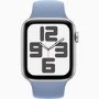 Apple Watch SE (2nd Gen) GPS 40mm Silver Aluminium Case with Storm Blue Sport Band - M/L