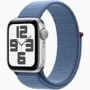 Apple Watch SE 2nd Gen GPS 40mm Silver Aluminium Case with Winter Blue Sport Loop