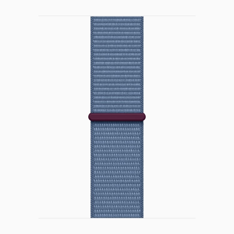 Apple Watch SE 2nd Gen GPS 40mm Silver Aluminium Case with Winter Blue Sport Loop