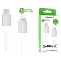 MRM07022 CHARGE-IT Premium 1 Metre USB-C to Lightning Cable - White