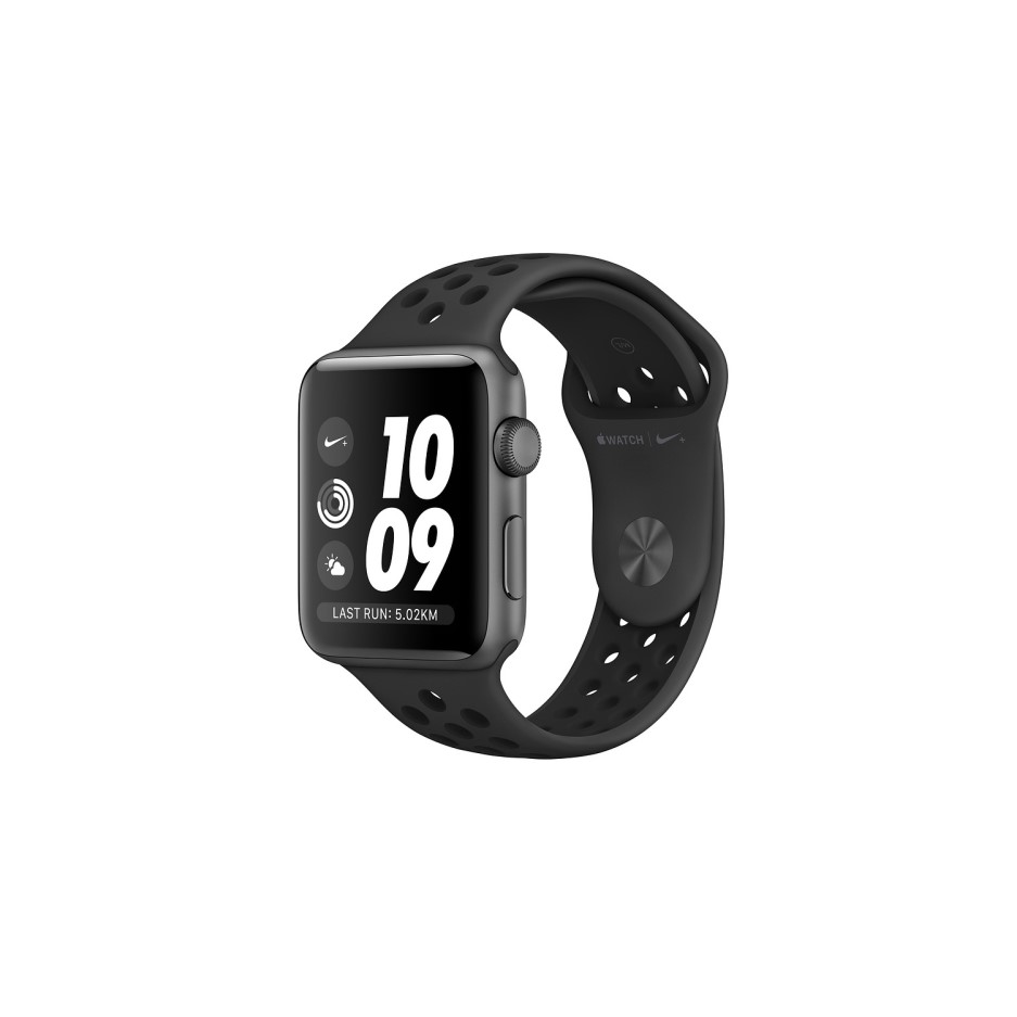apple watch series 3 42mm gray ceramic case with black sport band