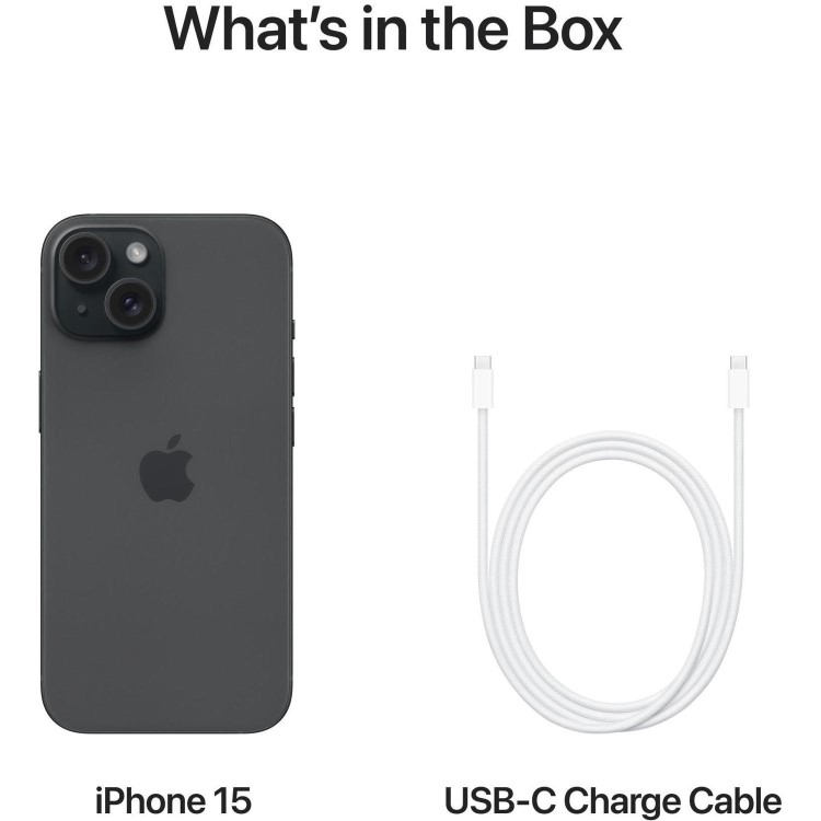 Apple iPhone 15 Black 6.1" 128GB 5G Unlocked & SIM Free Smartphone