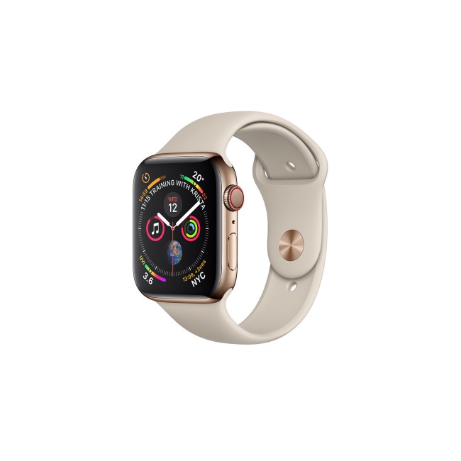Apple Watch Series 4 GPS + Cellular 40mm Gold Stainless Steel Case with Stone Sport Band