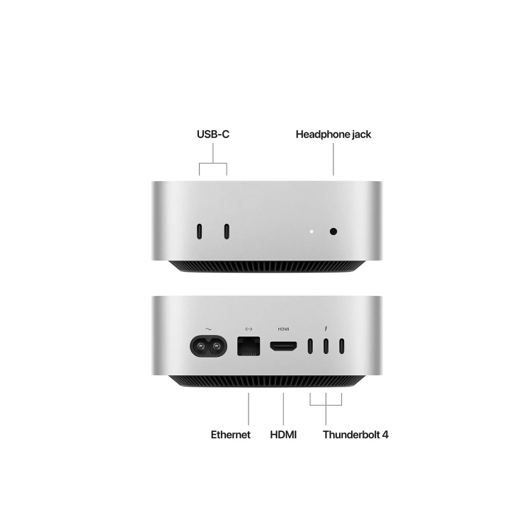 Apple Mac Mini M4 16GB RAM 256GB SSD 10-Core GPU - Silver