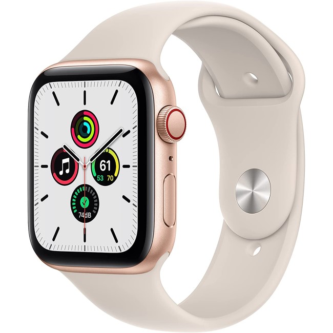Apple Watch Series 5 GPS + Cellular 44mm Gold Stainless Steel Case with Stone Sport Band