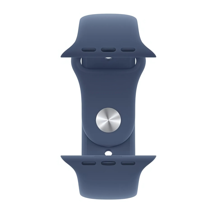 Apple Watch Series 10 GPS 46mm Silver Aluminium Case with Denim Sport Band - S/M