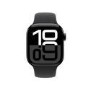 Apple Watch Series 10 GPS + Cellular 42mm Jet Black Aluminium Case with Black Sport Band - M/L
