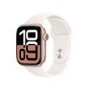 Apple Watch Series 10 GPS + Cellular 42mm Rose Gold Aluminium Case with Light Blush Sport Band - M/L