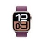 Apple Watch Series 10 GPS + Cellular 42mm Rose Gold Aluminium Case with Plum Sport Loop