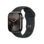 Apple Watch Series 10 GPS + Cellular 42mm Slate Titanium Case with Black Sport Band - S/M