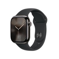 Apple Watch Series 10 GPS + Cellular 42mm Slate Titanium Case with Black Sport Band - M/L