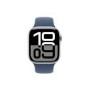 Refurbished Apple Watch Series 10 GPS + Cellular 46mm Silver Aluminium Case with Denim Sport Band - S/M
