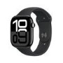 Apple Watch Series 10 GPS + Cellular 46mm Jet Black Aluminium Case with Black Sport Band - S/M