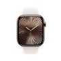 Apple Watch Series 10 GPS + Cellular 46mm Gold Titanium Case with Starlight Sport Band - S/M
