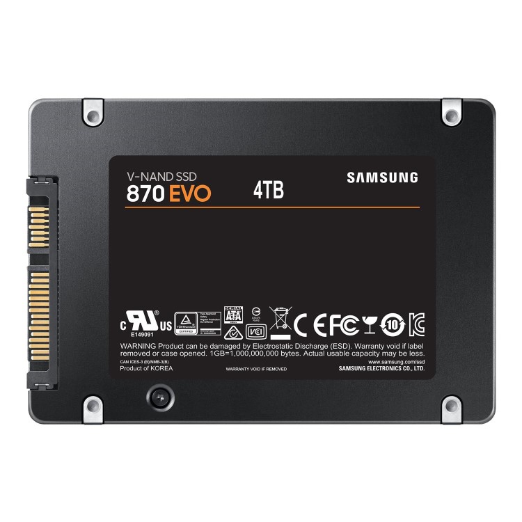 Samsung 870 Evo 4TB 2.5 Inch SATA III SSD