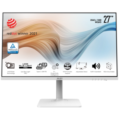 MSI Modern MD272QPW 27" WQHD IPS Freesync Adjustable Monitor