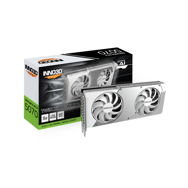 Inno3D GeForce RTX 5070 TWIN X2 OC WHITE 12GB GDDR7 Graphics Card