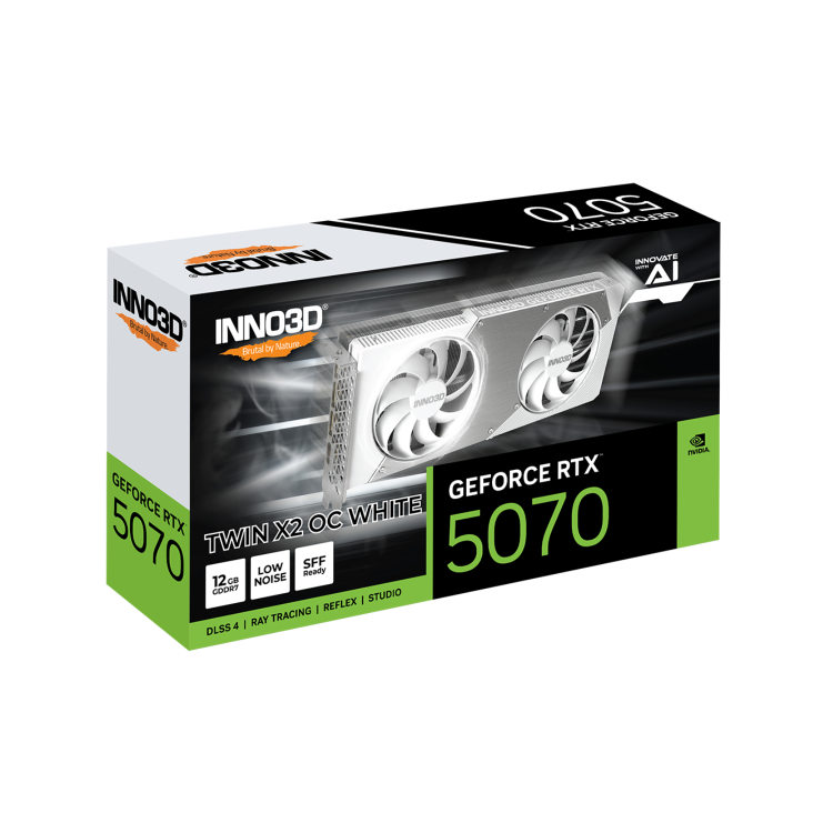 Inno3D GeForce RTX 5070 TWIN X2 OC WHITE 12GB GDDR7 Graphics Card