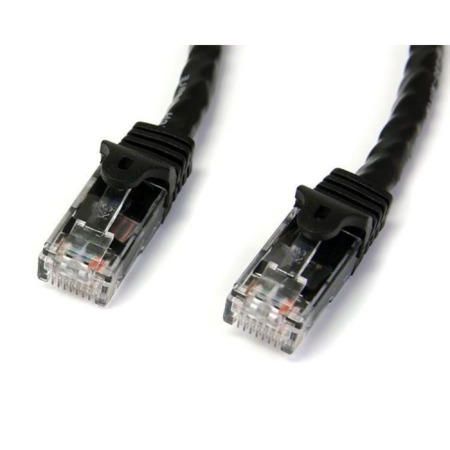 StarTech.com 15m Black Gigabit Snagless RJ45 UTP Cat6 Patch Cable - 15 m Patch Cord