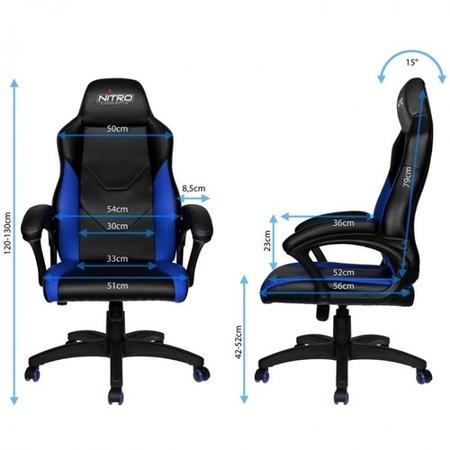 Nitro Concepts C100 Gaming Chair - Black/Blue