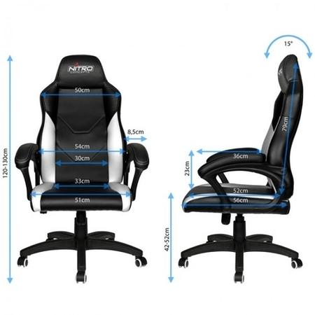 Nitro Concepts C100 Gaming Chair - Black/White