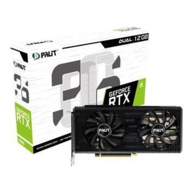 Palit NVIDIA Dual GeForce RTX 3060 12GB 1777MHz GDDR6 Graphics Card