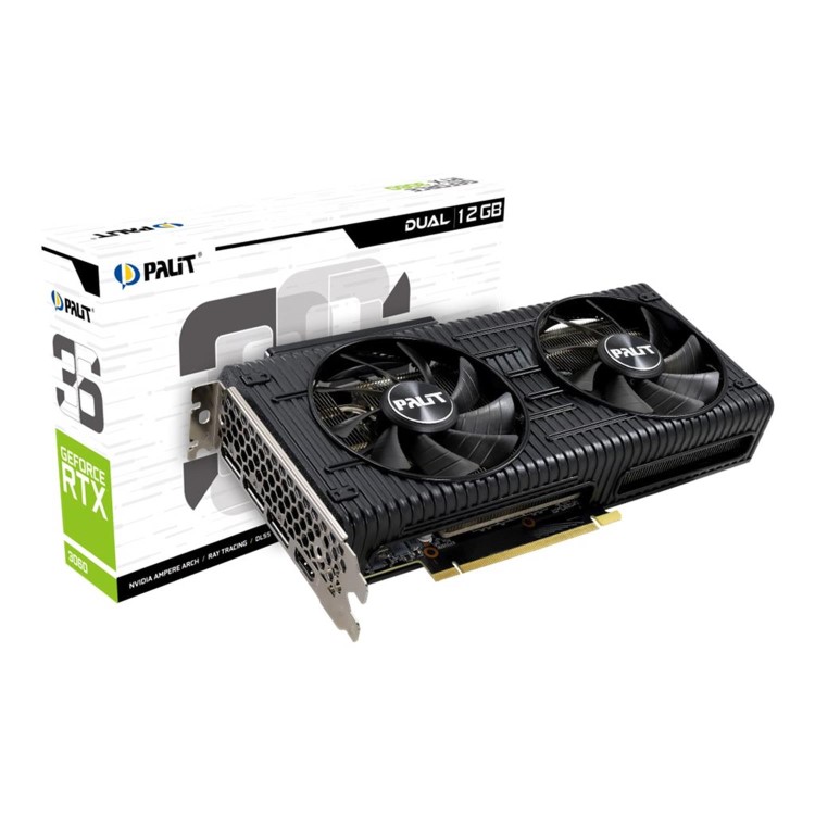 Palit NVIDIA Dual GeForce RTX 3060 12GB 1777MHz GDDR6 Graphics Card