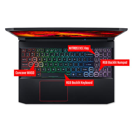 Acer Nitro 5 Core i7-10750H  8GB 512GB SSD 15.6 Inch Full HD 144Hz GeForce GTX 1660Ti  Windows 10 Gaming Laptop