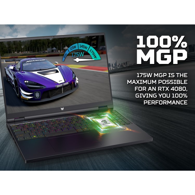 Acer Predator Helios 16 Intel Core i9 32GB 2TB GeForce RTX 4080 250Hz 16 Inch Windows 11 Gaming Laptop