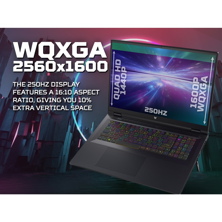 Acer Predator Helios 18 PH18-71 Intel Core i9 32GB 2TB RTX 4080 250Hz WQXGA 18 Inch Windows 11 Gaming Laptop
