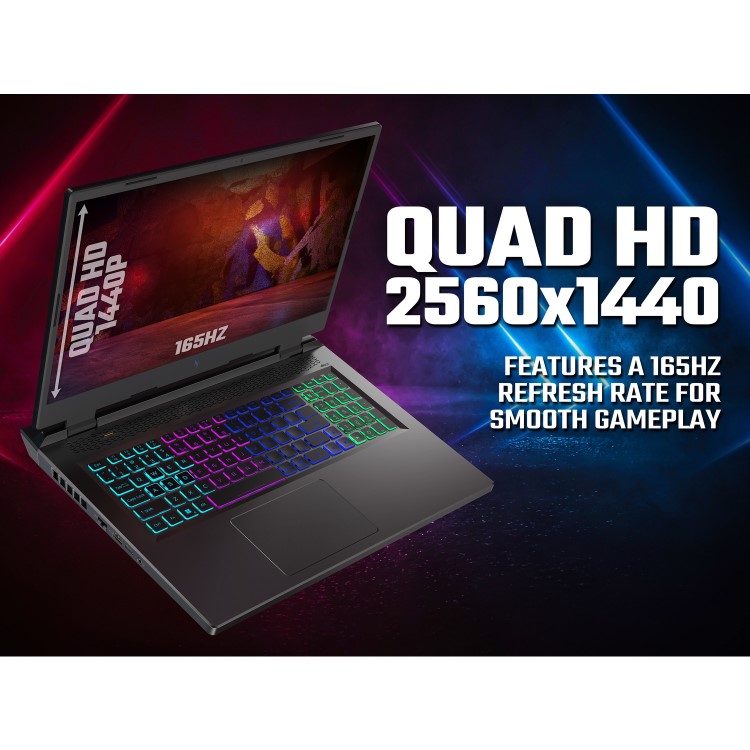 Acer Nitro 17 AMD Ryzen 7 32GB RAM 512GB SSD 1TB SSD RTX 4070 165Hz 17.3 Inch QHD Windows 11 Gaming Laptop