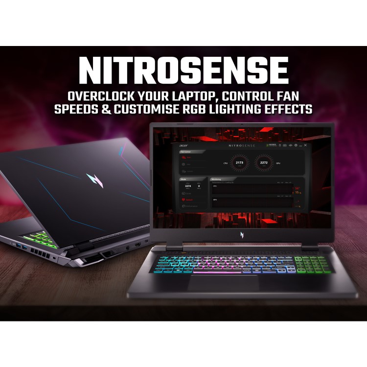 Refurbished Acer Nitro 17 AMD Ryzen 7 7735HS 16GB 1TB SSD RTX 4060 165Hz 17.3 Inch Windows 11 Gaming Laptop