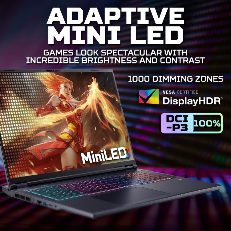 Acer Predator Intel Core Ultra 9 32GB RAM 2TB SSD RTX 5070 Ti 250Hz 18 Inch Windows 11 Gaming Laptop