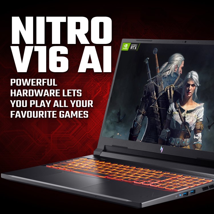 Acer Nitro V AMD Ryzen 7 16GB RAM 1TB SSD 180Hz RTX 5070 16 Inch Windows 11 Gaming Laptop